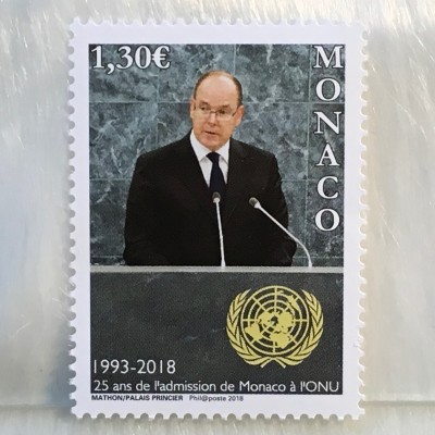 Monako Monaco 2018 Michel Nr. 3399 25 Jahre Mitglied der Vereinten Nationen