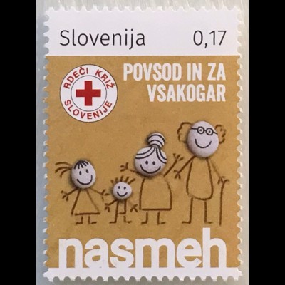 Slowenien Slovenia 2018 Nr. 84 Zwangszuschlagsmarke Rotes Kreuz