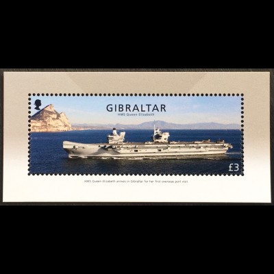 Gibraltar 2018 Block 131 HMS Queen Elizabeth Flugzeugträger Schiffsverkehr