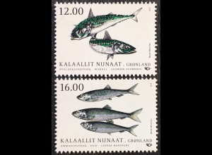 Grönland 2018 Michel Nr. 793-94 NORDEN Fische Gemeinschaftsausgaben Makrele