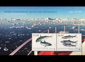 Grönland 2018 Block 86 NORDEN Fische Gemeinschaftsausgaben Makrele Hering