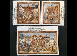 Liechtenstein 2018 Nr. 1909-11 Fürstliche Schätze Tapisserien Kunst Handwerk 