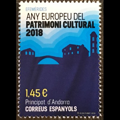 Andorra spanisch 2018 Nr. 470 Europäisches Jahr des Kulturerbes Sharing Heritage