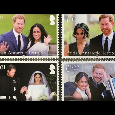 Britische Antarktis BAT 2018 Block 27 Hochzeit Prinz Harry und Meghan Markle
