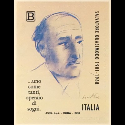 Italien Italy 2018 Nr. 4046 50. Todestag von Quasimodo Lyriker Nobelpreisträger