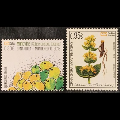 Montenegro 2018 Michel Nr. 417-18 Flora Blumen Natur 