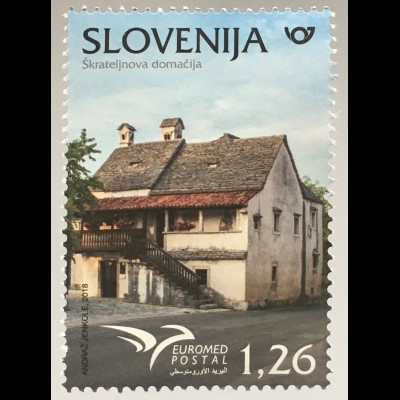 Slowenien Slovenia 2018 Nr. 1315 Euromedausgabe Häuser Mittelmeer Architekt
