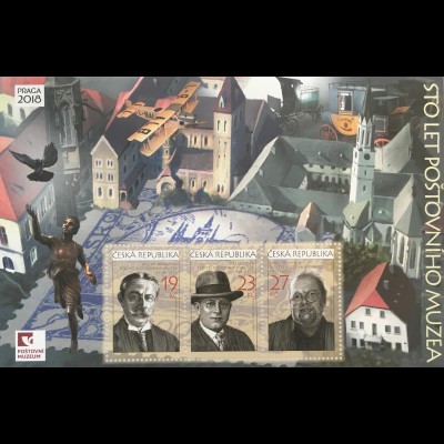 Tschechische Republik 2018 Block 71 Briefmarkenausstellung 100 Jahre Postmuseum