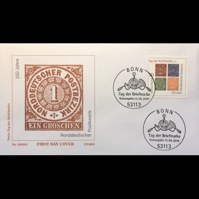 Bund BRD Ersttagsbrief FDC Nr. 3412 13. September 2018 Tag der Briefmarke