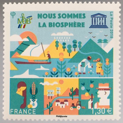 Frankreich France 2018 Diensmarke 81 UNESCO-Ausgabe Nous Sommes la biosphere