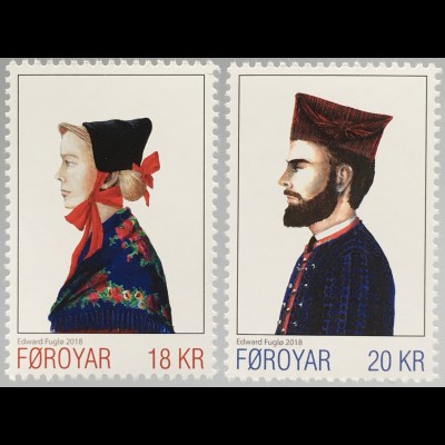 Dänemark Färöer 2018 Nr. 935-36 Faröische Nationaltracht Tradition Kleidung