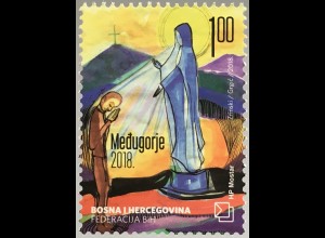 Bosnien Herzegowina Kroatische Post Mostar 2018 Nr. 487 Medugorje Maria