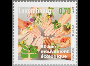 Luxemburg 2018 Nr. 2179 50 Jahre Mouvement Ecologique Ökologie Umwelt 