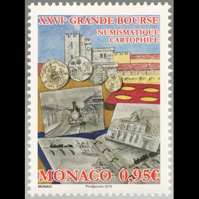 Monako Monaco 2018 Nr 3416 Postkarten- und Münzbörse „Grande Bourse“ 