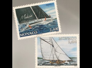 Monako Monaco 2018 Nr 3418-19 Segeljachten Segelregatta Schiffe Segelsport