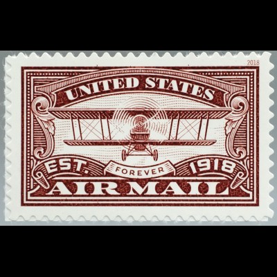 USA Amerika 2018 Nr. 5530 US Air Mail United States Service Stamp Red 