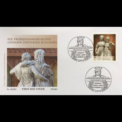 Bund BRD Ersttagsbrief FDC Nr. 3416 Schätze aus deutschen Museen Skulpturen