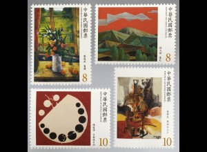 Taiwan Formosa 2018 Nr. 4270-73 Moderne Kunst Gemäldeausgaben Malerei Aquarell