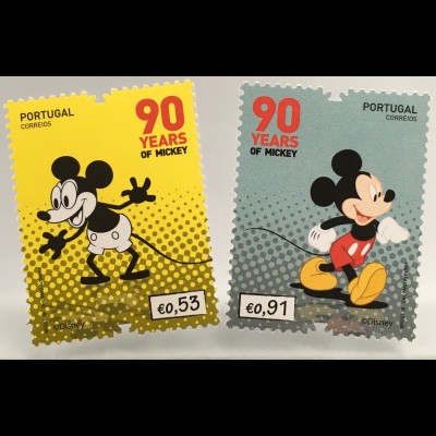 Portugal 2018 Neuheit Mickey Mouse wird am 18 November 90 Jahre alt Walt Disney 