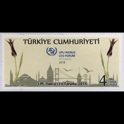 Türkei Turkey 2018 Nr. 4428 UPU Welt Geo Forum Weltorganisation in Istanbul