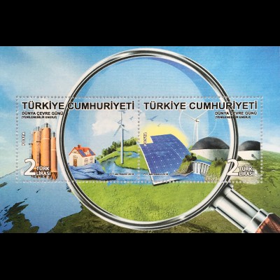 Türkei Turkey 2018 Neuheit Weltumwelttag Erneuerbare Energien Lupe Umweltschutz