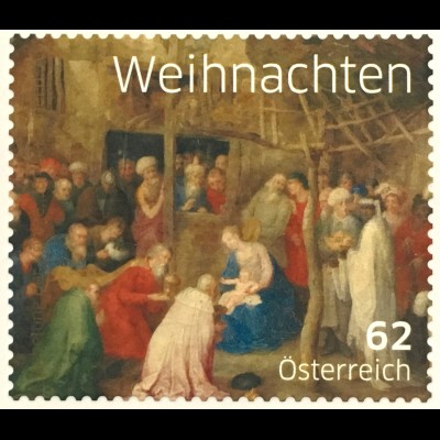 Österreich 2014 Michel Nr 3175 Weihnachten Anbetung der Könige Jan Bruegel Kunst