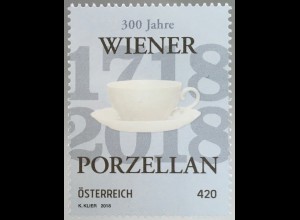 Österreich 2018 Michel Nr. 3436 300 Jahre Wiener Porzellan Teeservice