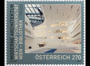 Österreich 2018 Nr. 3437 WU Bibliothek Wirtschaftsuniversität Wien