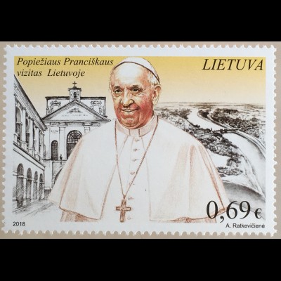 Litauen Lithuania 2018 Nr 1291 Papstbesuch Kirchenoberhaupt Papstreisen