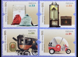 Portugal 2018 Nr. 4449-52 500 Jahre Post in Portugal Teil 3 Postbeförderung 
