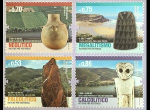 Portugal 2018 Nr. 4445-48 Prähistorische Routen Ausgrabungen Skulpturen 