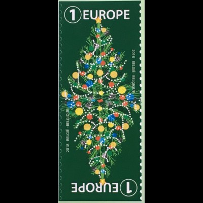 Belgien 2018 Nr. 4874 Weihnachsmarke aus Markenheft Europe selbstklebend