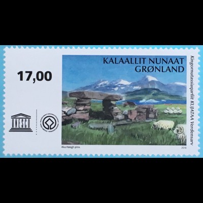 Grönland 2018 Nr. 801 UNESCO- Ausgabe Steinmonument