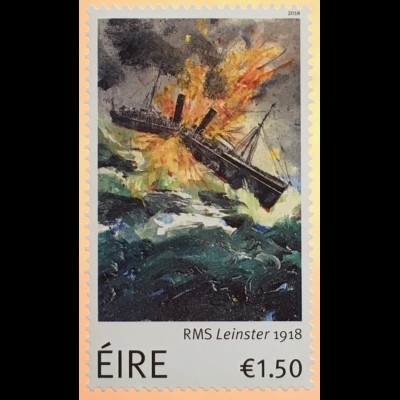 Irland 2018 Neuheit 100 Jahre Untergang der RMS Leinster Schifffahrt