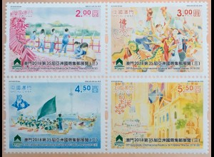 China Macau Macao 2018 Nr. 2198-2201 35. Internationale Ausstellung Feste Feiern
