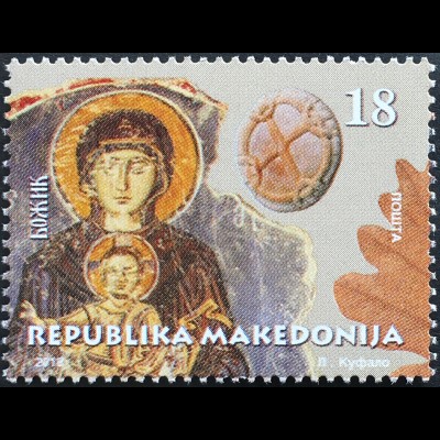 Makedonien Macedonia 2018 Nr. 858 Weihnachten Gemälde Maria mit Jesuskind