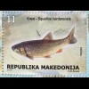 Makedonien Macedonia 2018 Block 36 Fauna Fische Ichthyologie Tiere Aal Lachs
