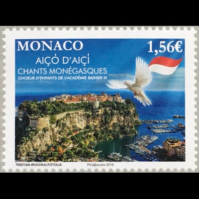 Monako Monaco 2018 Nr. 3420 Monegassische Lieder Kinderchor Akademie Rainier