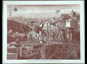 Spanien España 2018 Block 318 Weltkulturerbe Cuenca Stadt der Region Kastilien