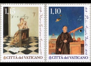Vatikan Cittá del Vaticano 2018 Nr. 1937-38 Wissenschaft Agnesi Pater Secchi