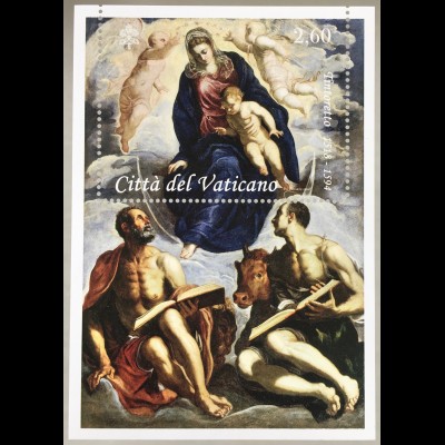 Vatikan Cittá del Vaticano 2018 Block 57 Tintoretto Jacopo italienischer Maler