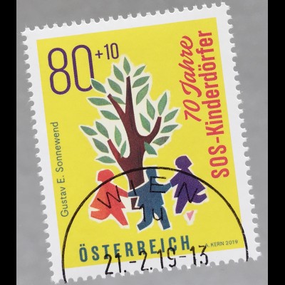 Österreich 2019 Nr. 3449 SOS Kinderdorf Hilfe Soziale Organisation 