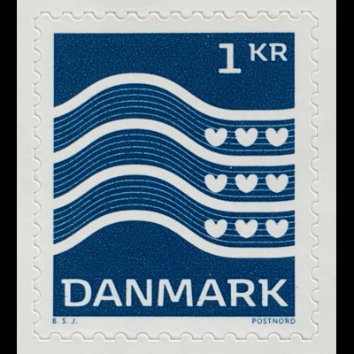 Dänemark 2019 Michel Nr. 1973 Freimarkenserie Welle Blau