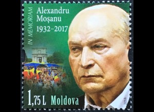 Moldawien Moldova 2018 Nr. 1072 Alexandru Mosanu Erster Sprecher des Parlaments