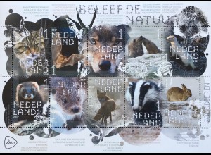 Niederlande 2019 Nr. 3784-93 Säugetiere Fauna Tiere Dachs Fuchs Otter Hermelin