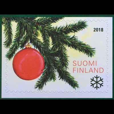Finnland Finland 2018 Nr. 2606 Weihnachten Christmas Natale Tannenzweig