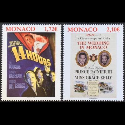 Monako Monaco 2019 Nr. 3424-25 The Wedding in Monaco Kino 14 Hours