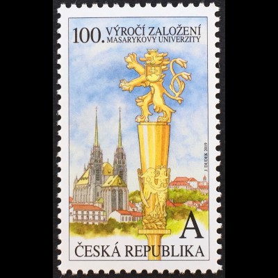Tschechische Republik 2019 Nr 1016 100 Jahre Masaryk-Universität, Brünn
