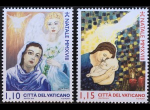 Vatikan Cittá del Vaticano 2018 Nr. 1949-50 Weihnachten Christmas Natale Maria 