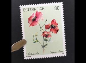 Österreich 2019 Nr. 3451 Blumen Flora Klatschmohn Blumenmotiv Gemälde